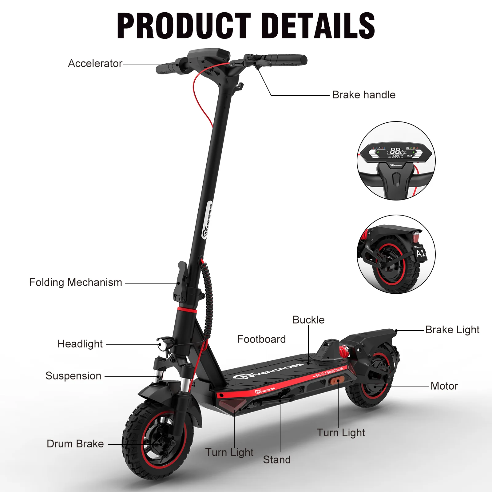 EVERCROSS A1 Electric scooter - Image 6