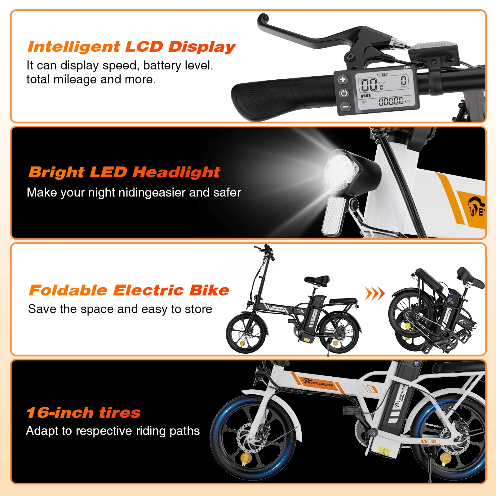 Evercross EK5S Foldable Electric Bike - Image 12
