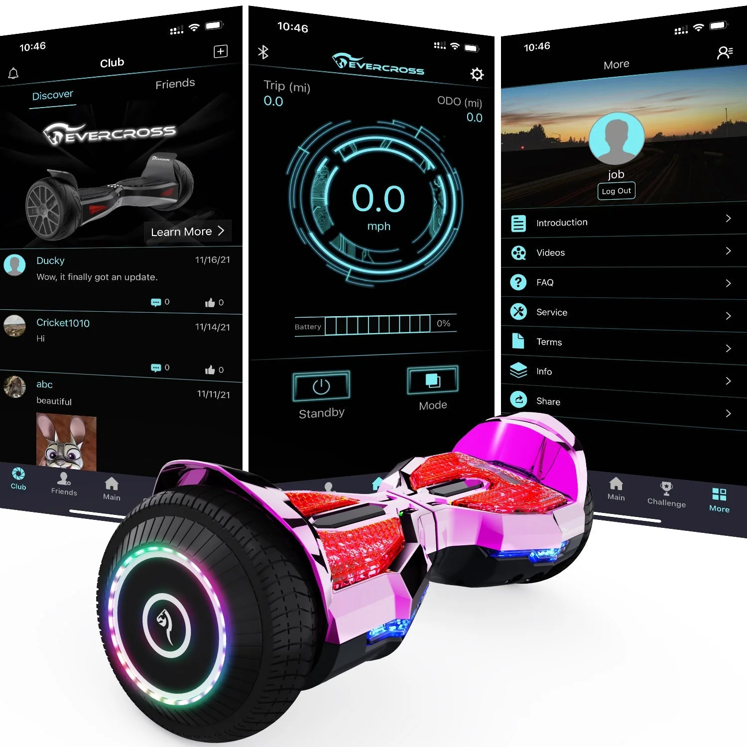 EVERCOSS EV2 Hoverboard, 6.5 Pulgadas Hoverboard Automatic Balancing with Bluetooth - Image 11