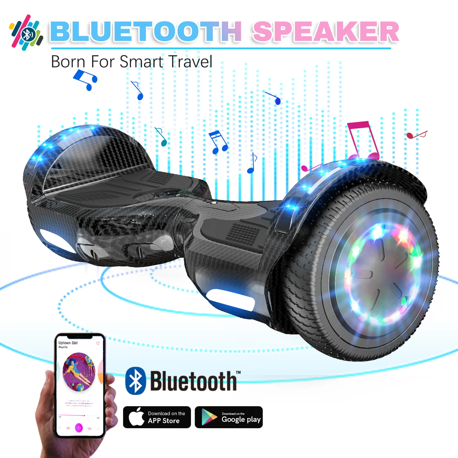 EVERCROSS XP10 Hoverboard, 6.5 Inch Self Balancing Scooter with Seat - Image 8